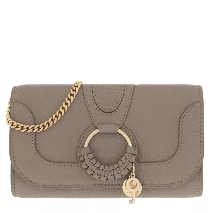 See By Chlo Hana Wallet On Chain Motty Grey Wallet On A Chain