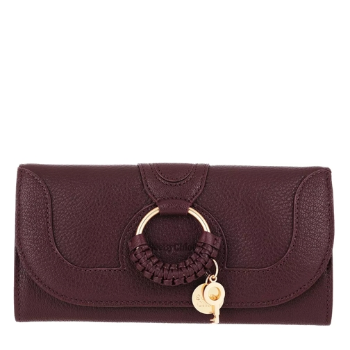 See By Chloé Hana Wallet Large Burgundy Continental Portemonnee