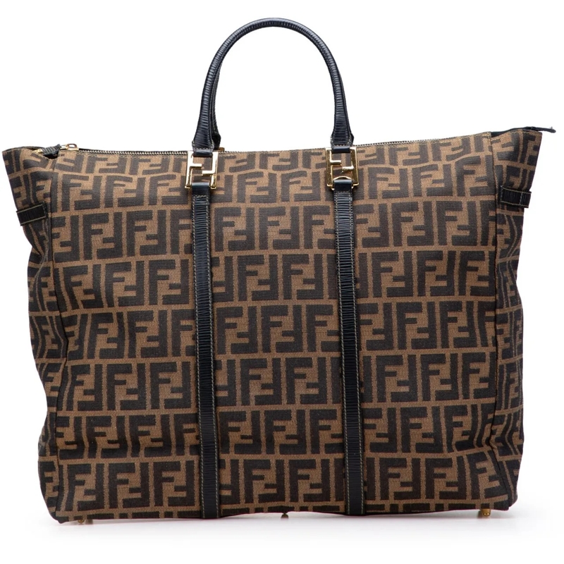 Fendi Shopper Zucca Canvas Tote braun