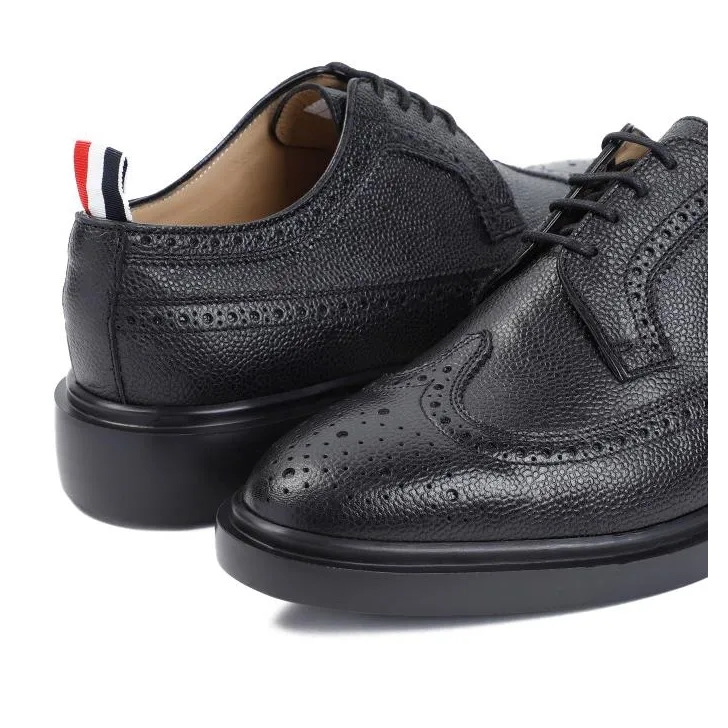 Black leather brogues womens online