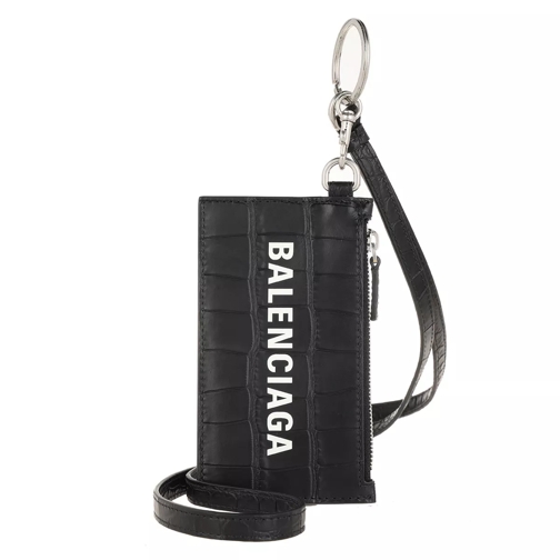 Balenciaga Card Holder Croc Black Korthållare