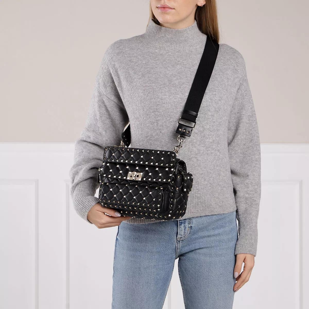 Valentino Garavani Crossbody bags Rockstud Shoulder Bag Leather in zwart