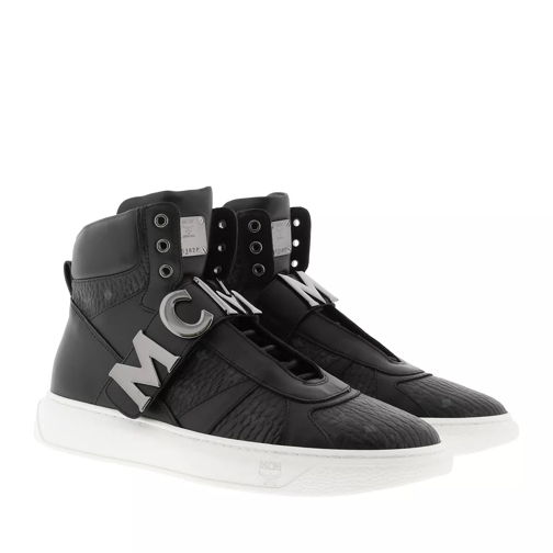 MCM M Metallic Logo Sneakers Black Low-Top Sneaker