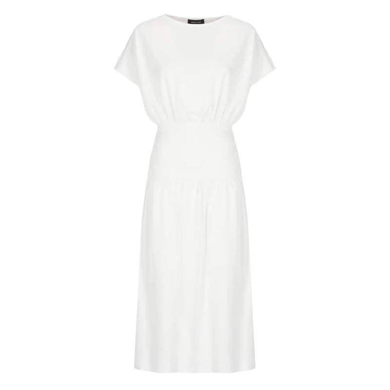 Fabiana Filippi Midi-jurk White Coton Dress White