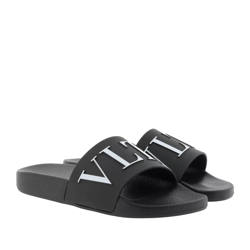 Valentino Garavani VLTN Logo Sandals  Black/White Slipper