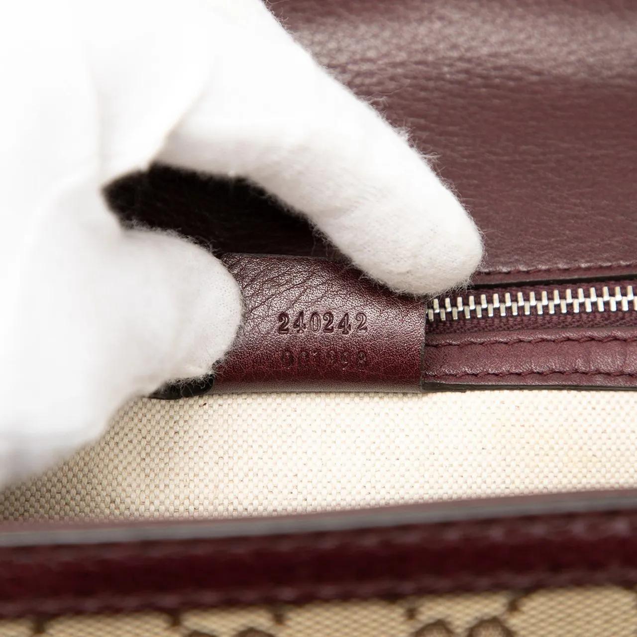 Thumbnail - Gucci Hobo Bags - Medium GG Canvas New Bamboo Top Handle Bag - Gr. unisize - in Braun - für Damen