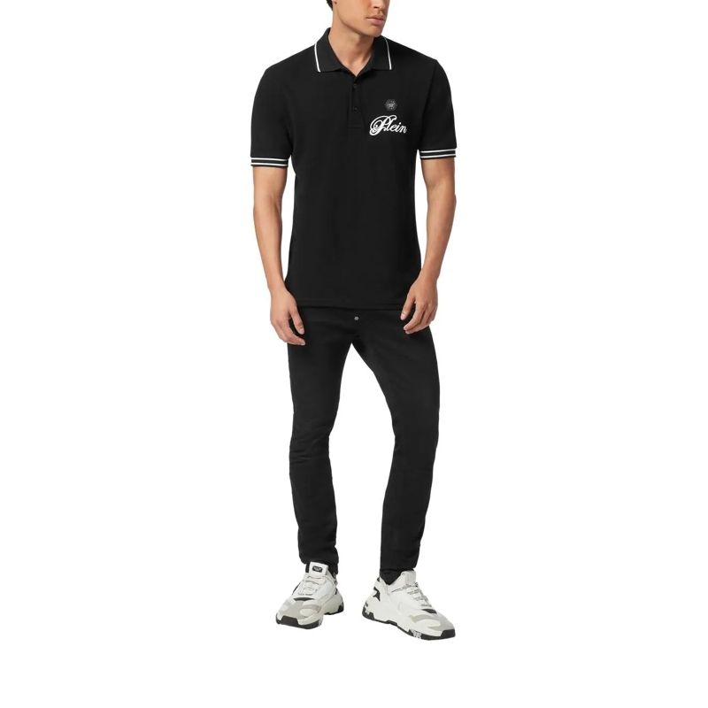 Philipp Plein Poloshirt Poloshirt Ss Signature schwarz(Image 2)