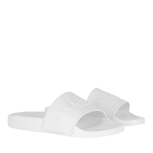 Givenchy Flat Slipper Sandals Rubber Off White Slip-in skor