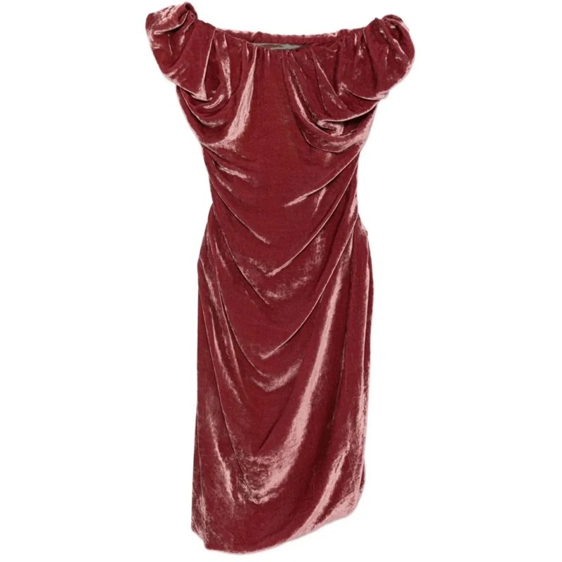 Vivienne Westwood Robe midi Ginnie Amber Dress Peony rose