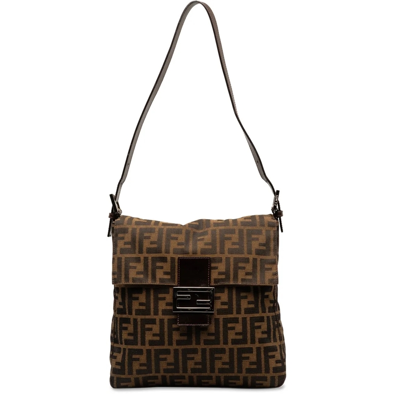 Fendi Schultertasche Zucca Canvas Shoulder Bag braun