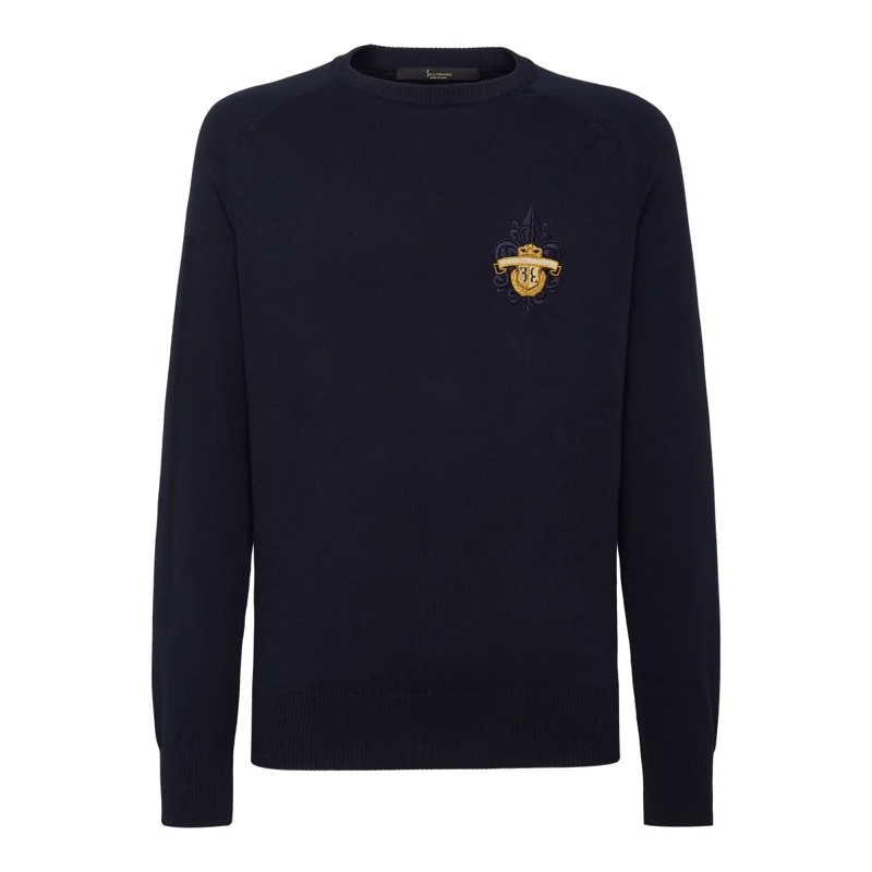 BILLIONAIRE  Rundhalspullover dunkel-blau