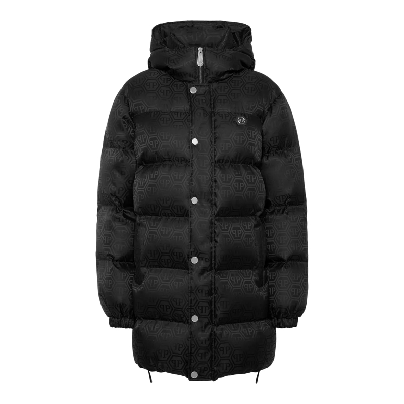 Philipp Plein Daunenjacke Daunenjacke Monogram schwarz