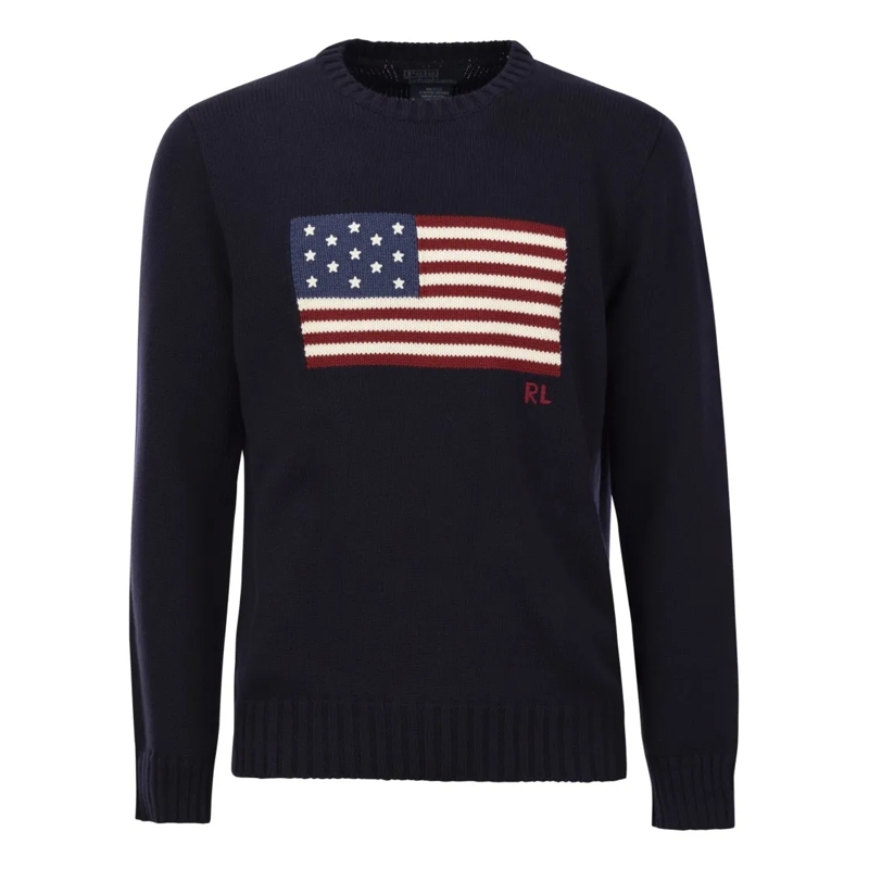 Polo Ralph Lauren Pullover Iconic Flag Shirt Black
