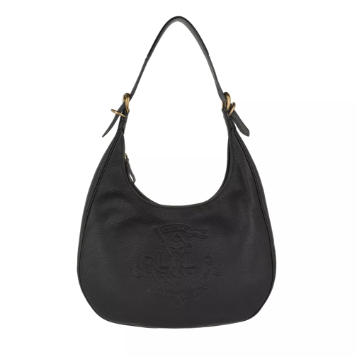 Lauren Ralph Lauren Soft Leather Hobo Bag Medium Black Sac hobo
