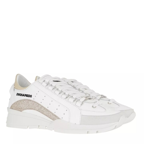 Dsquared2 Glitter Sneakers White/Gold Low-Top Sneaker