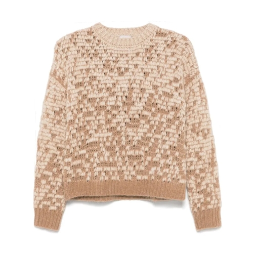 Peserico Trui Lurex-Detail Sweater Brown