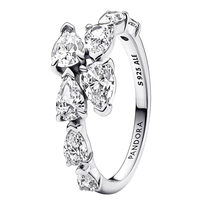 Pandora silver hot sale diamond ring