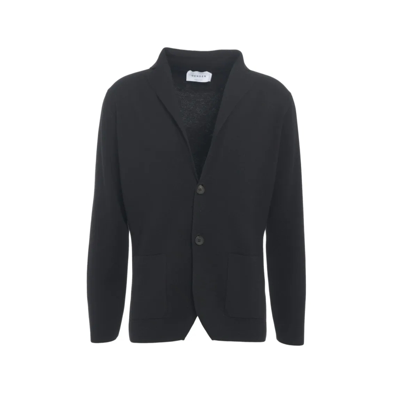 Gender Strickjacke Virgin Wool Cardigan Black
