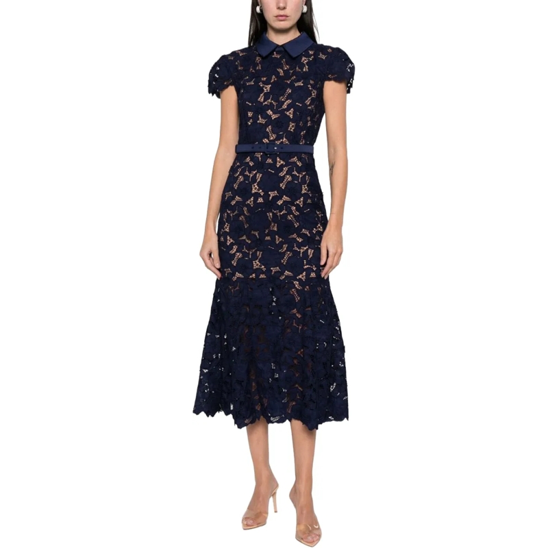 Self Portrait Maxikleid Dresses Blu dunkelblau(Image 3)
