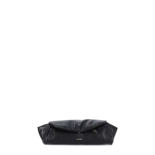 Jil Sander Cannolo Shoulder Bag Black Axelremsväska