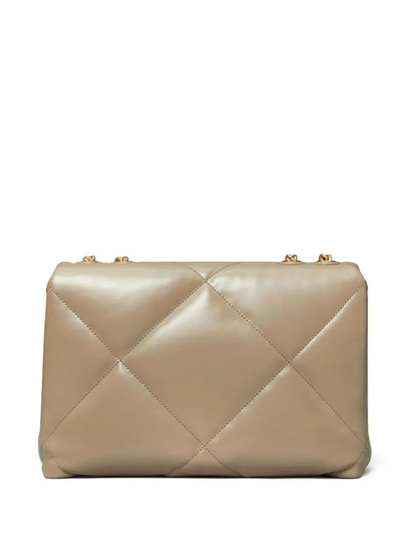 TORY BURCH Shoppers Kira Diamond Quilt Convertible Shoulder Bag in beige