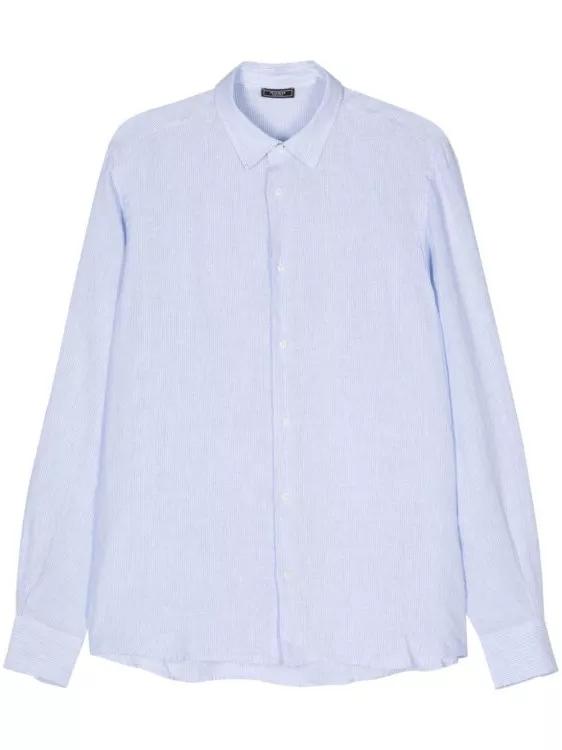 Peserico - Striped Linen Shirt - Größe 54 - blau