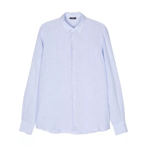 Peserico Striped Linen Shirt Blue 