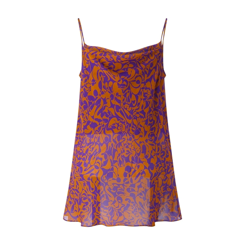 Dries Van Noten Top Top Chai mit Muster orange(Image 3)