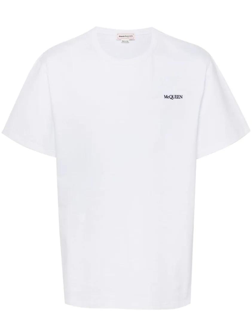 Alexander McQueen - White Logo T-Shirt - Größe L - weiß