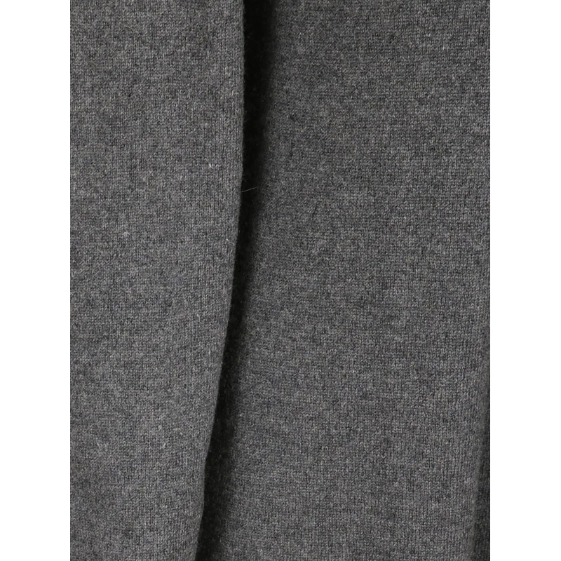 Jil Sander Midi-jurk Relaxed Fit Midi Dress With Mock Neck And Long Sle Grey