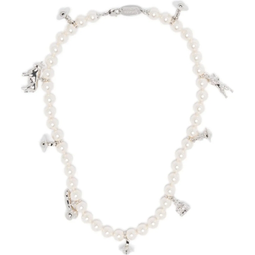 Vivienne Westwood  Man. Anglo Pearl Necklace Platinum / Creamrose Pea mehrfarbig