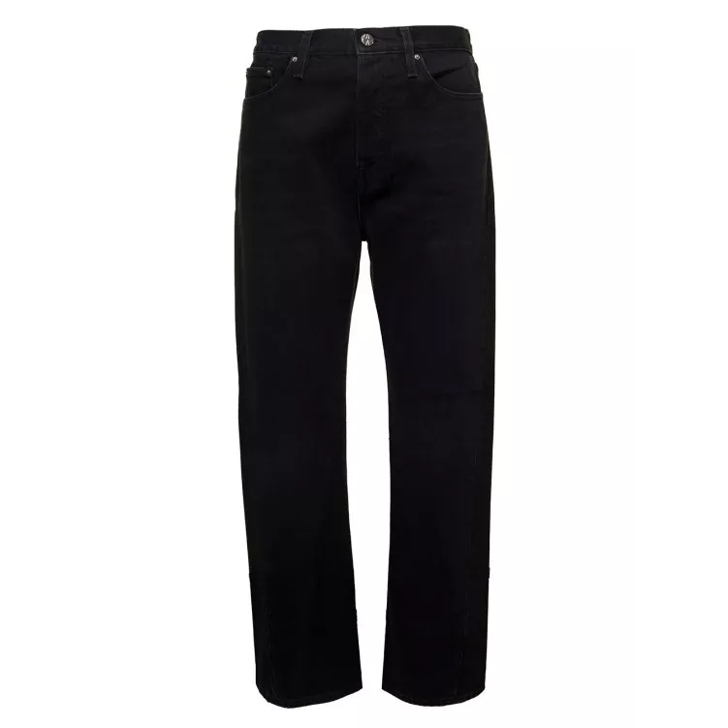 Black straight leg on sale jeans mens