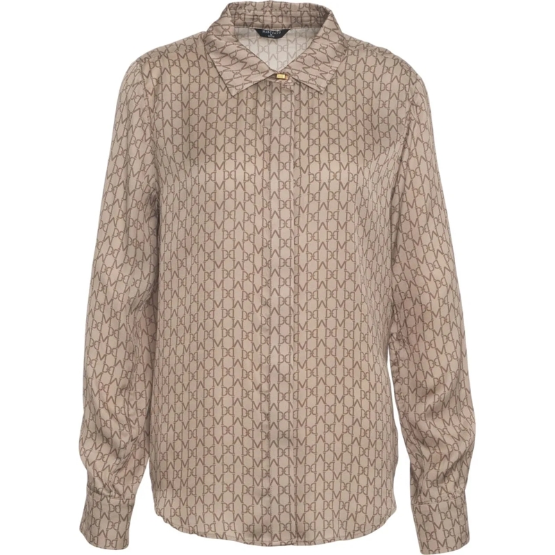Guess Chemisier Blouse with monogram braun