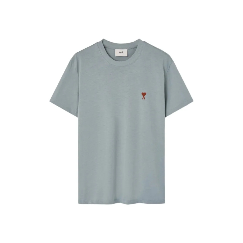 AMI Paris T-shirt Relaxed Fit Short-Sleeve T-Shirt With Subtle Heart Grey