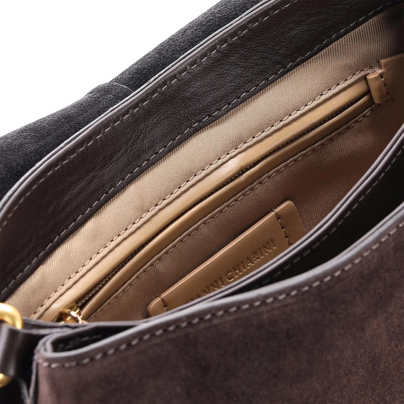 Gianni Chiarini Sac à bandoulière Tasche Helena aus Veloursleder braun(Image 5)