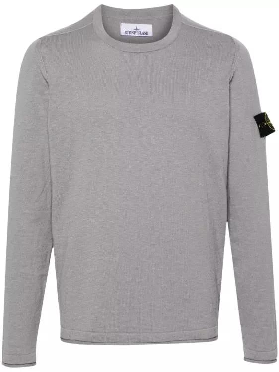 Stone Island - Compass-Badge Fine-Knit Jumper - Größe XXXL - gray