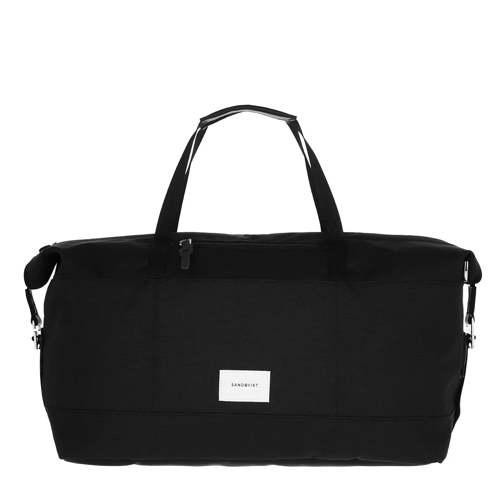 Sandqvist Milton Travel Bag Leather Black Sac week-end
