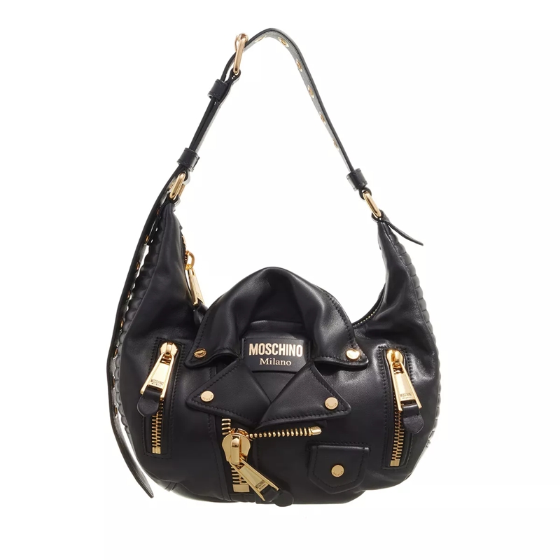 Moschino Hobo Bag Schultertasche  Fantasy Print Black