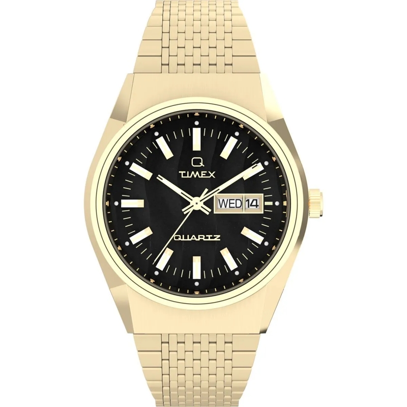 Timex Quarzuhr Quarz-Analoguhr Q Timex® Falcon Eye gold