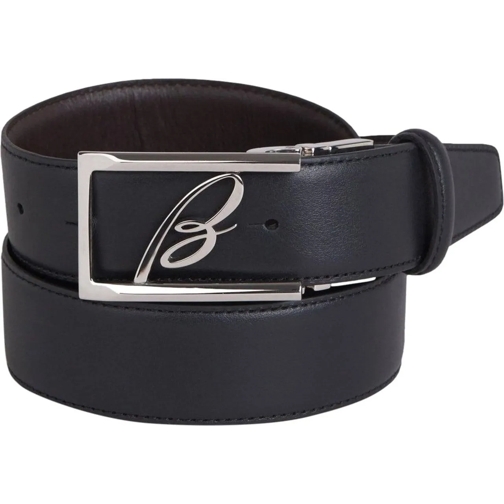 Brioni Leren Riem Leather Logo Belt mehrfarbig