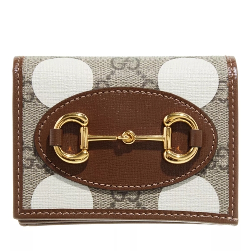 Gucci Horsebit 1955 Wallet Leather Beige Ebony Tvåveckad plånbok