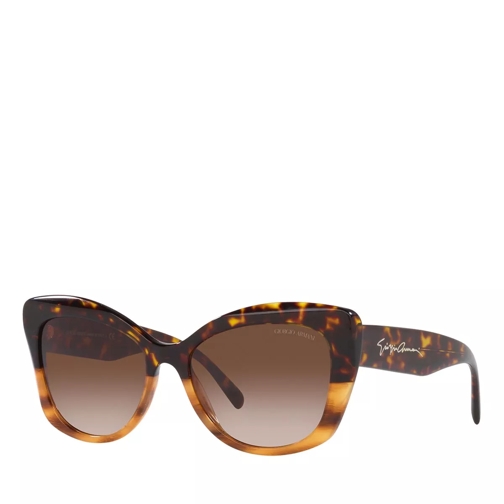 Giorgio Armani Sunglasses 0AR8161 Havana/Striped Brown Sonnenbrille