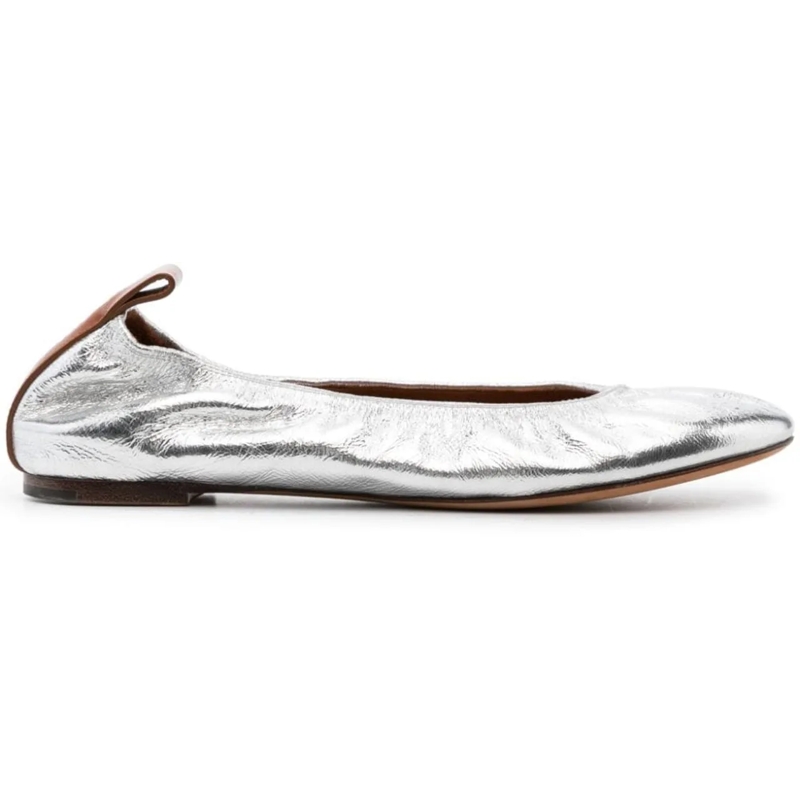 Lanvin Ballerinas Flat Shoes Silver silber