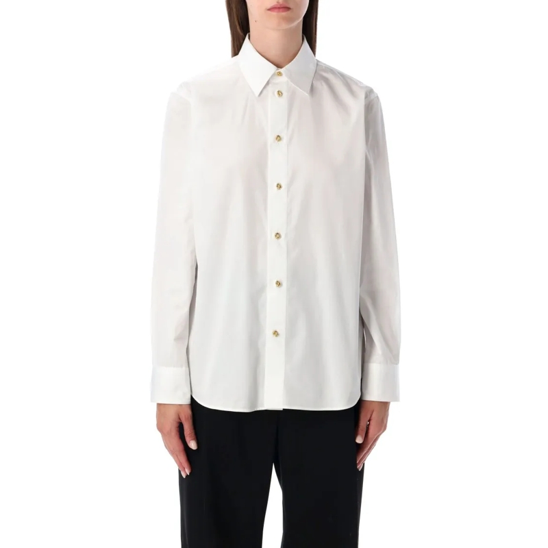Bottega Veneta Hemd White Cotton Poplin Shirt White