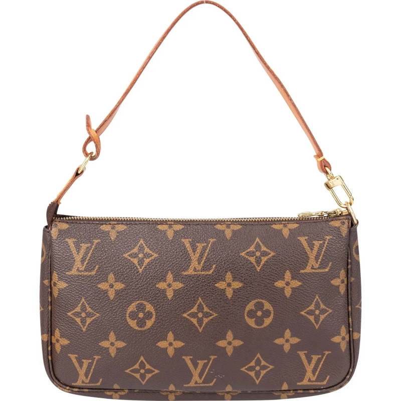 Louis Vuitton Schultertasche Louis Vuitton Canvas Monogram Pochette Accessoire  braun