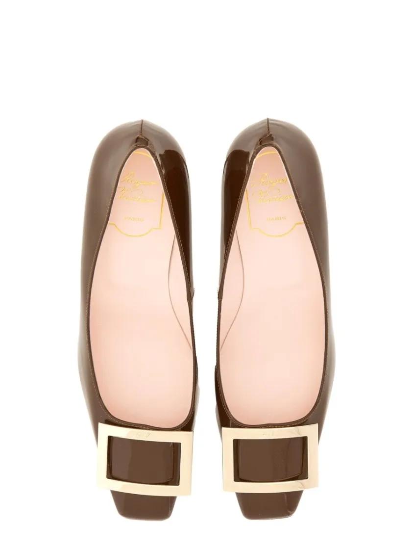 Thumbnail - Roger Vivier Hohe Schuhe - "Belle Vivier Trompette" Décolleté - Gr. 37,5 (EU) - in Braun - für Damen