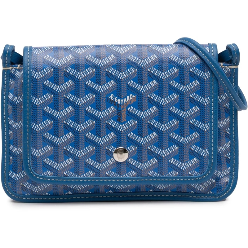 GOYARD Schultertasche Goyardine Plumet Pocket Wallet blau