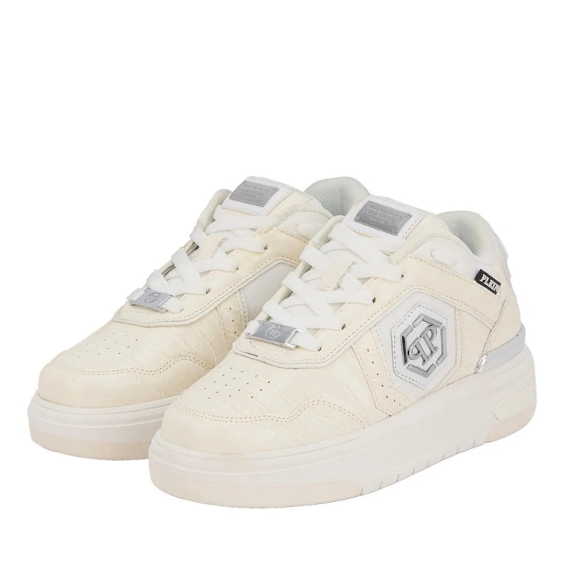Philipp Plein Low-Top-Sneaker Low-Top Sneakers Sk8R Plein Cocco weiss(Image 2)