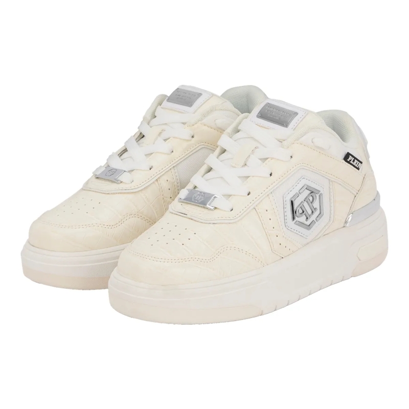 Philipp Plein Low-Top-Sneaker Low-Top Sneakers Sk8R Plein Cocco weiss