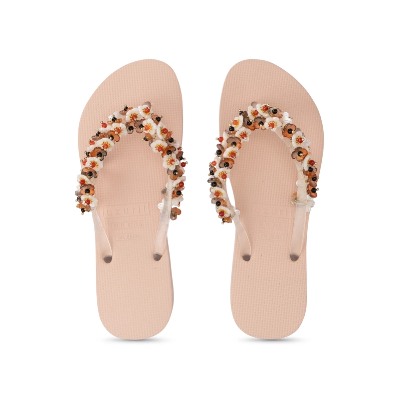 UZURII Flip Flops flip flop Tulum Bloom Coffee sand(Image 6)